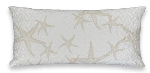 All Over Starfish in Linen 14"x33" Quilted Pillow