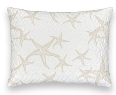 All Over Starfish in Linen Standard Sham