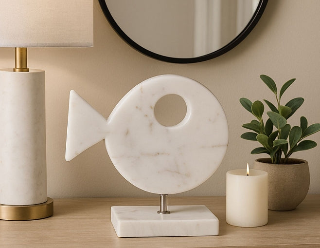 Marble Fish on Stand