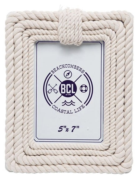5x7 Cream Rope Picture Frame