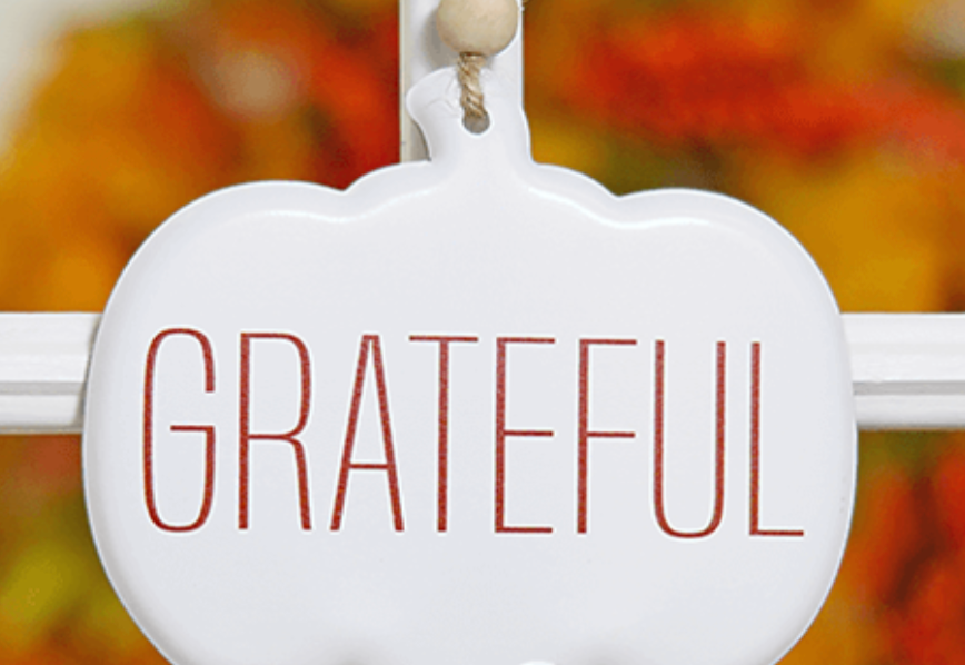 Thankful / Grateful Tin Hanger