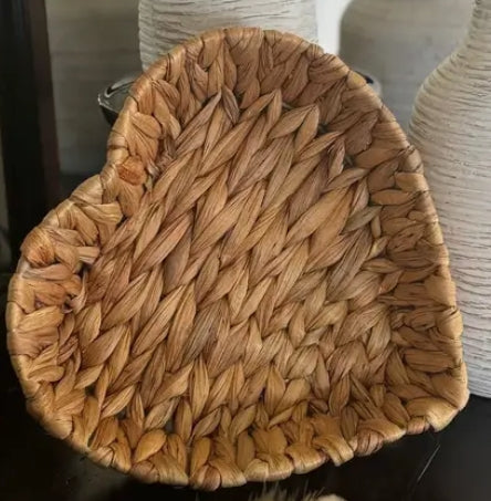 Water Hyacinth Heart Basket