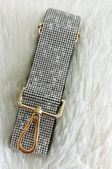 Sparkling Rhinestone Guitar Strap (Silver)