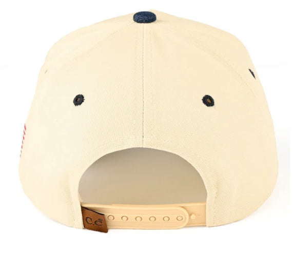 Two Tone God Bless America Embroidered Trucker Hat