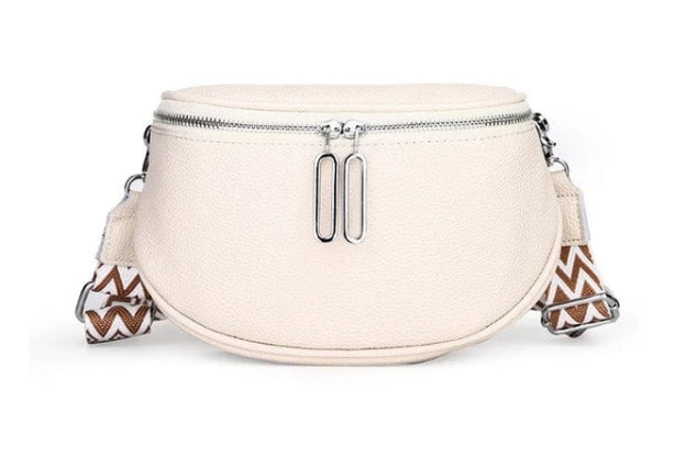 Crossbody Bag w/ Chevron Print Strap