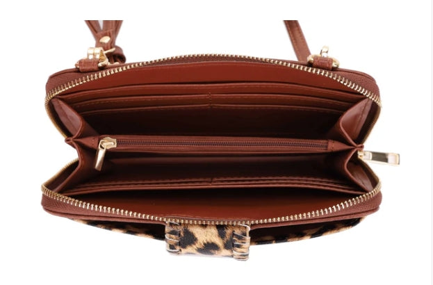 Leopard Crossbody Wallet