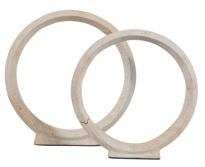 Stone Decorative Circles (set of 2)