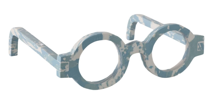 Blue and White Stone Decorative Glasses