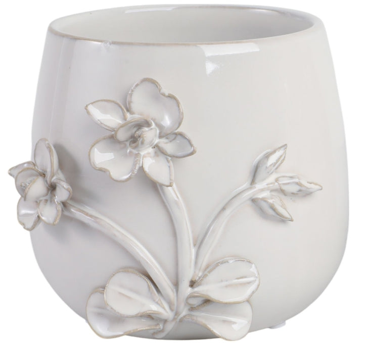 Ivory Applique Planter