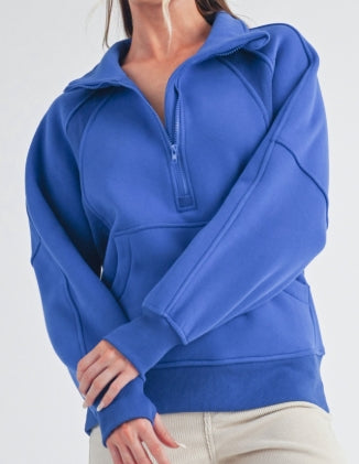 Long Dove Funnel Neck Half Zip