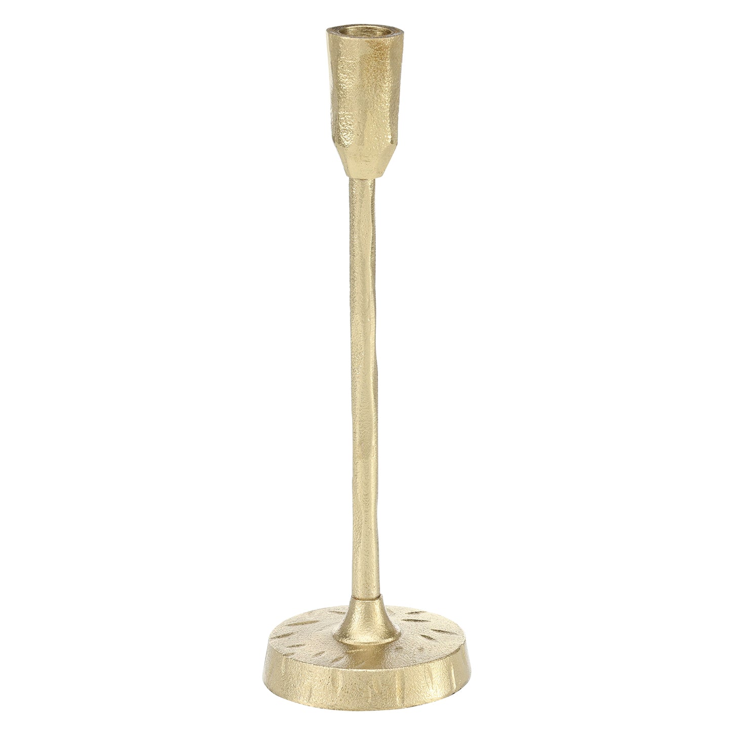 Hammered gold candlestick