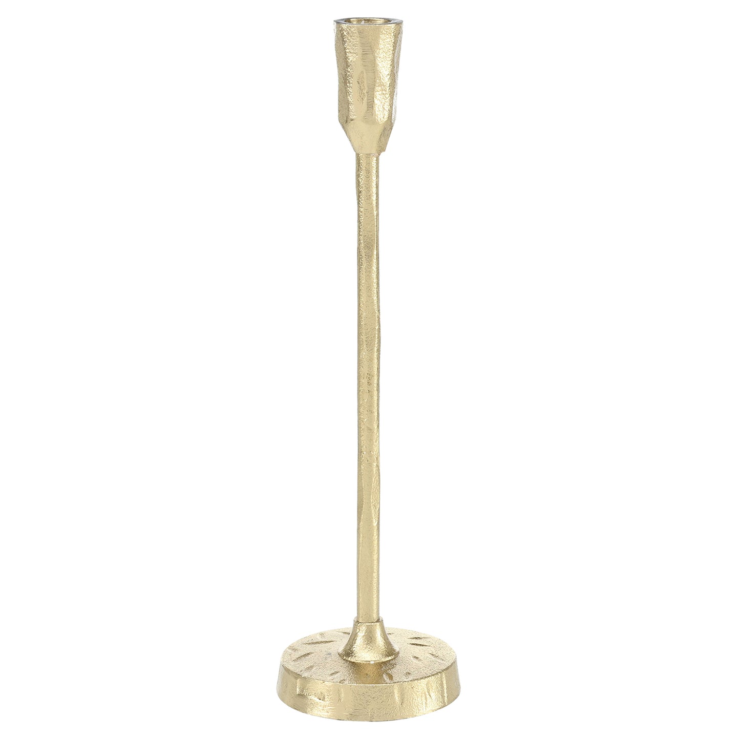 Hammered gold candlestick