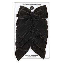 Velvet Bow Napkin Ties-Set of 4