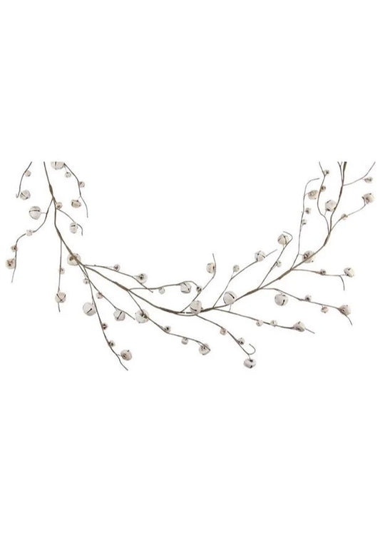 5-foot long antique white jingle bells garland