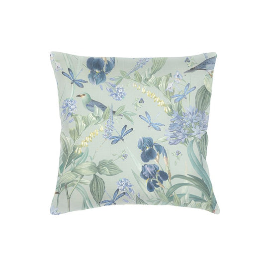 Tropical Paradise Aqua Linen Down Alternative Euro Pillow 26x26