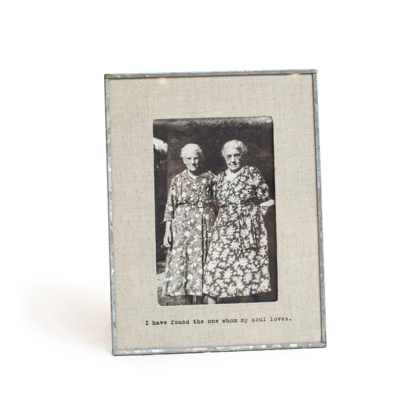 "I Have Found The One" Zinc Linen Frame 4"x6" Vertical