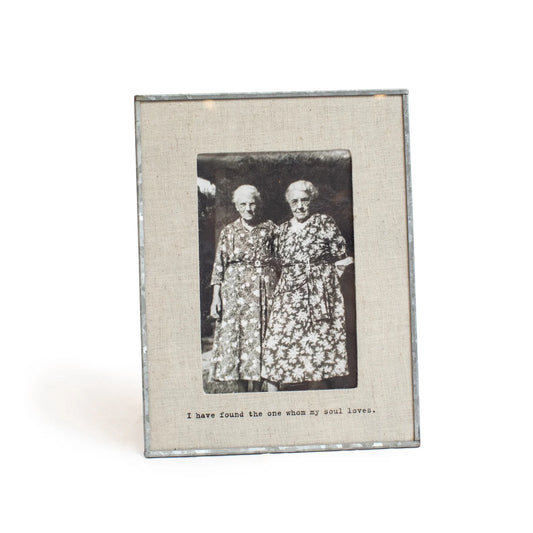"I Have Found The One" Zinc Linen Frame 4"x6" Vertical