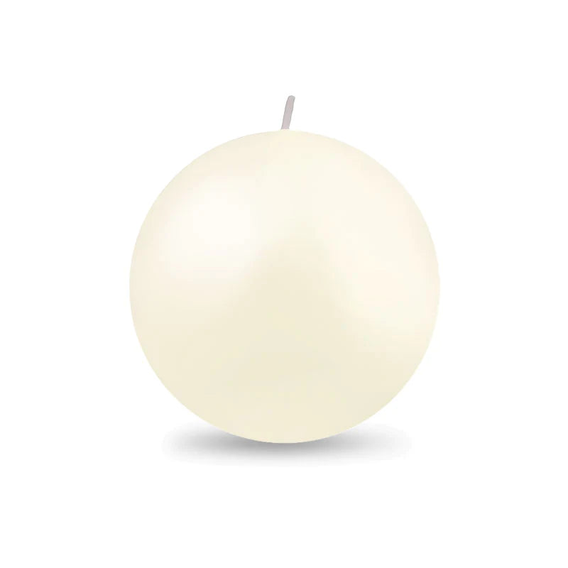 3" Ivory Ball Candle