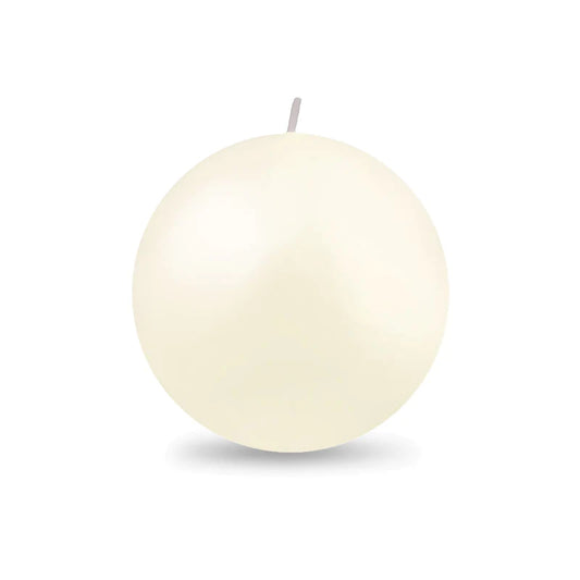 3" Ivory Ball Candle