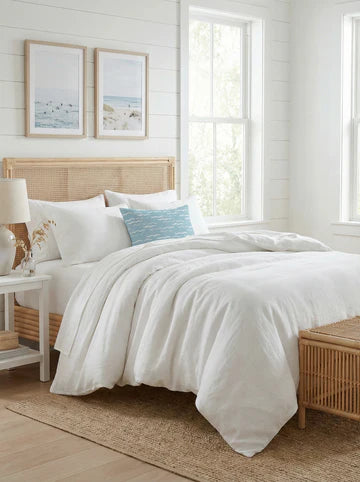 Wave Pool Blue Linen Pillows
