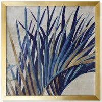 Blue Arching Palm I 33"x33" Art Print