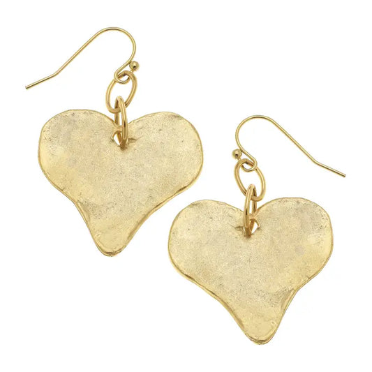 Gold Heart Earrings
