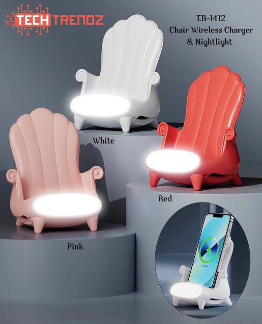 Wireless charger and night light.