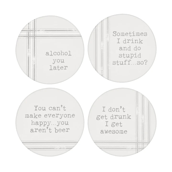 Set of 4 Drunk Coasters