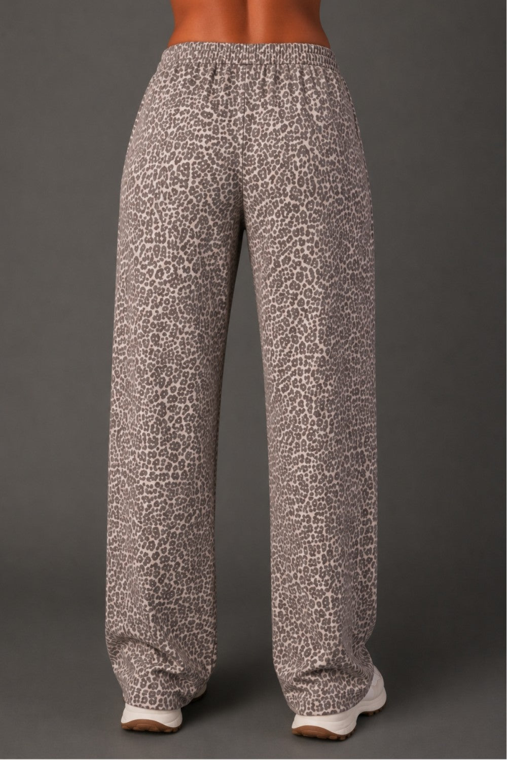 Cream & Brown Leopard Sweatpants