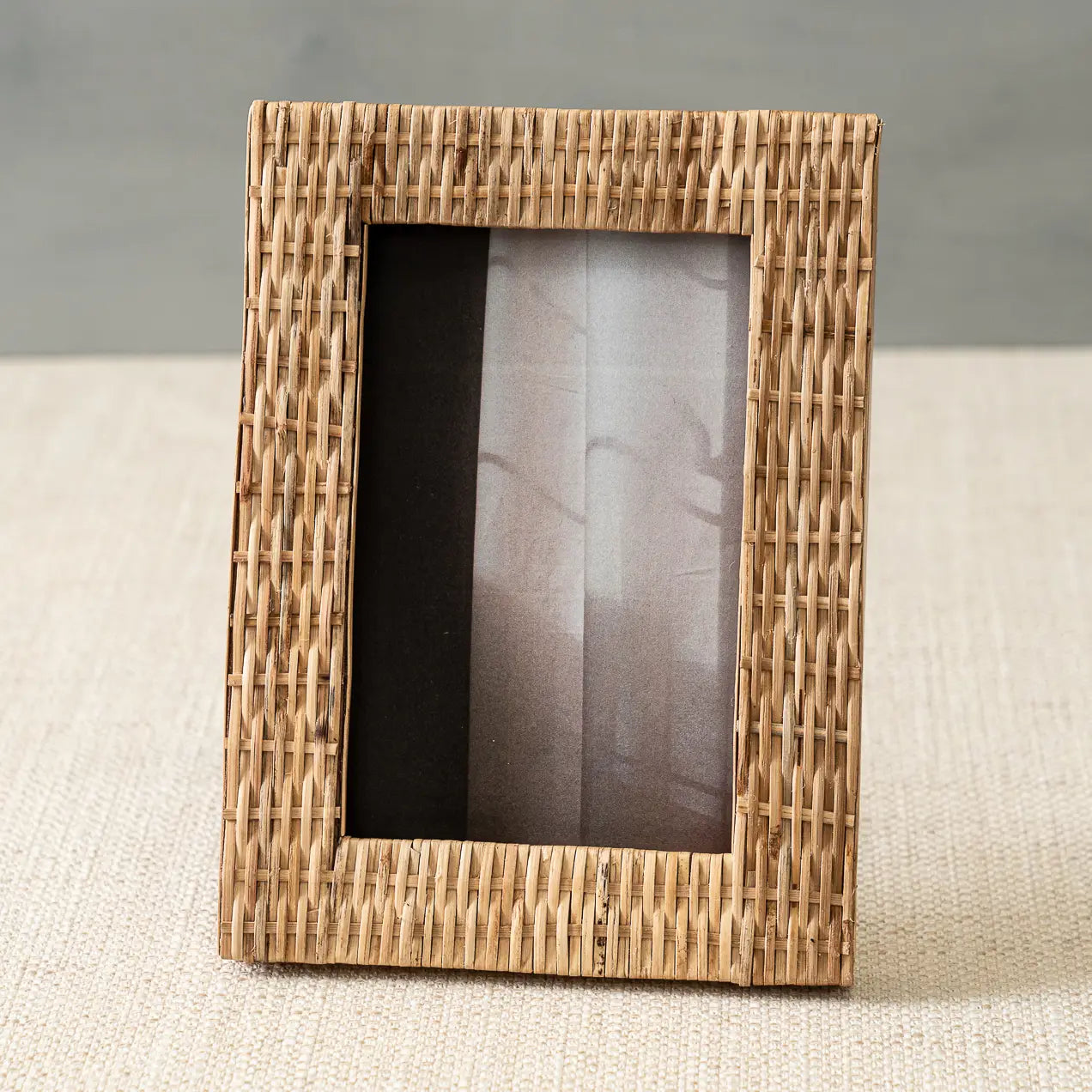 Woven Rattan Photo Frame