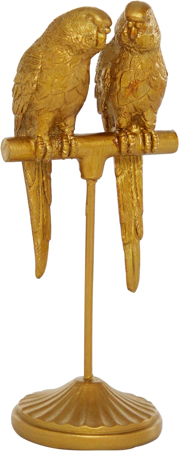 Gold Polystone Parrot