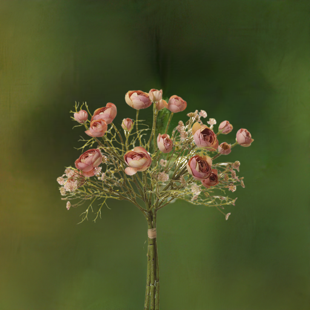 14.5″ Rose/Queen Anne’s Lace Bouquet