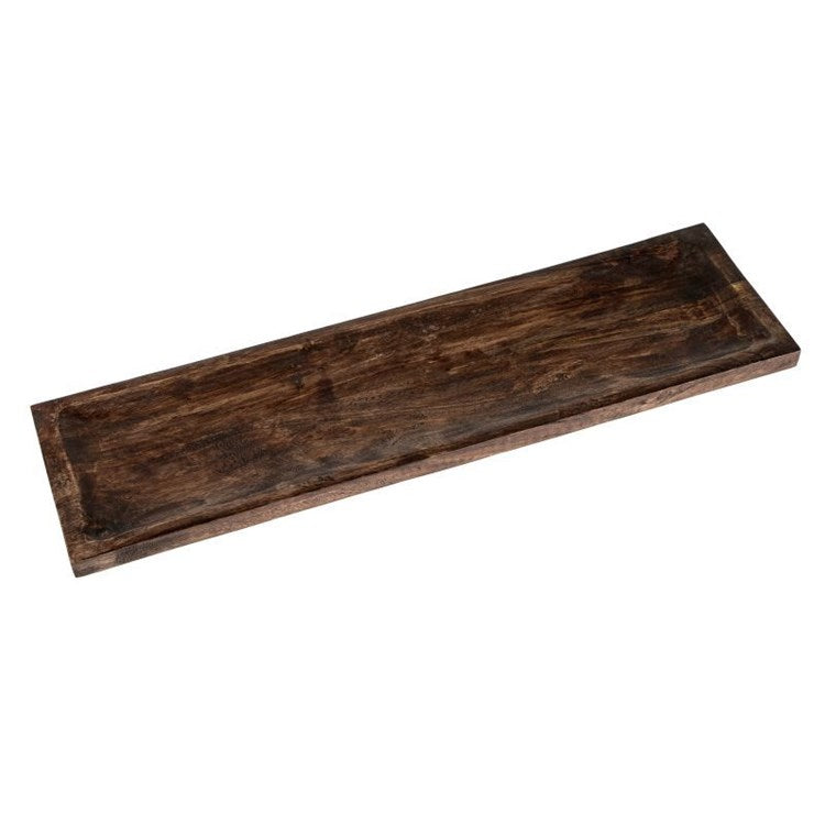 Burnt Brown Wooden Tray