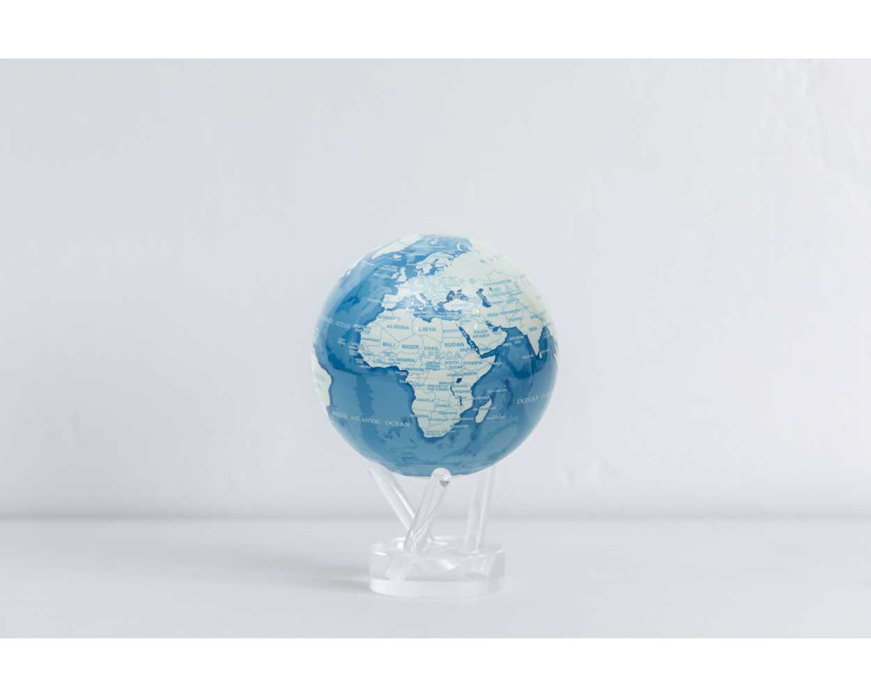 Sky Blue and White Globe 6"