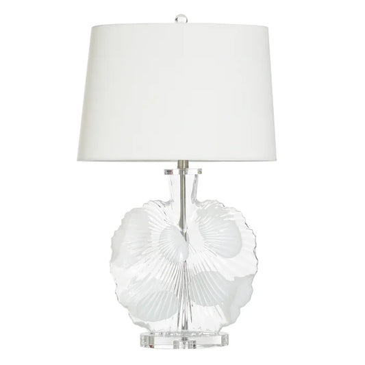 Glass Table Lamp with Solid Crystal Base | 30in