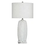 Metal Clear Resin Table Top Lamp 33" high