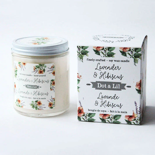 Lavender and Hibiscus candle