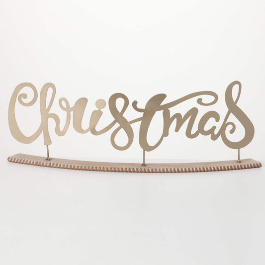 Metal Christmas Tabletop Sign