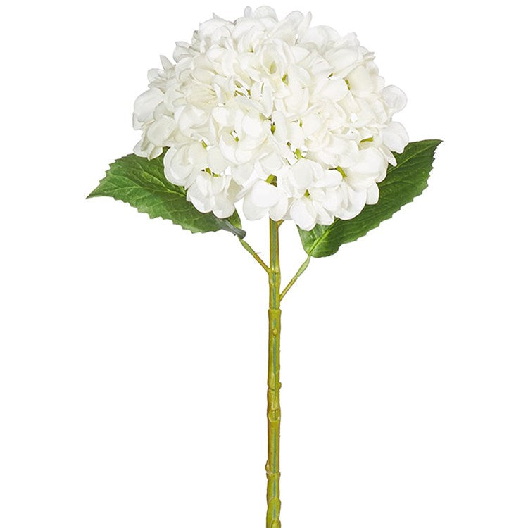 Real Touch Hydrangea Stem - White 19"