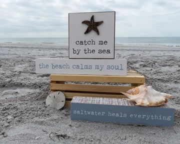 By The Sea Wood Box Sign