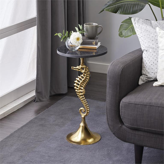 Seahorse and Marble Table