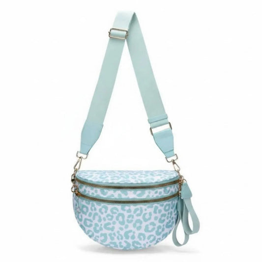 Nylon Leopard Sling/Crossbody Bag