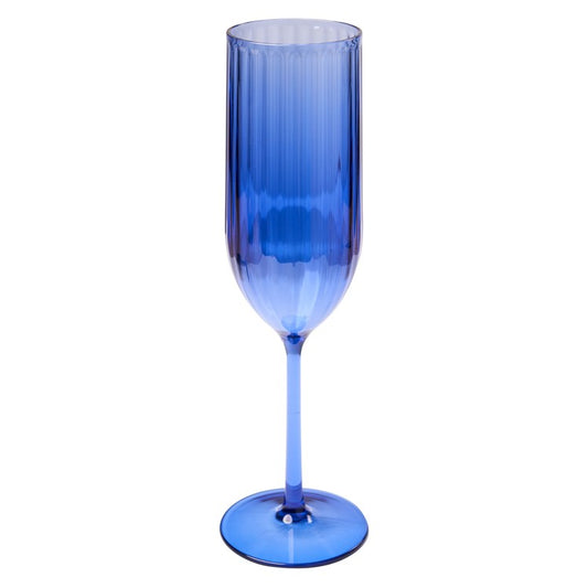 Blue  Champagne Glass