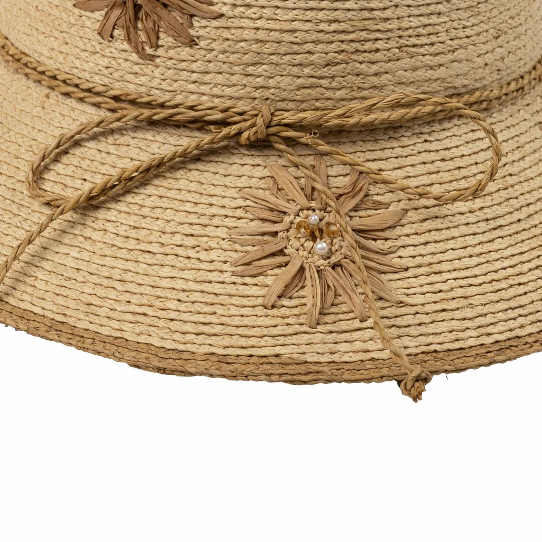 Raffia Flower Bucket Hat