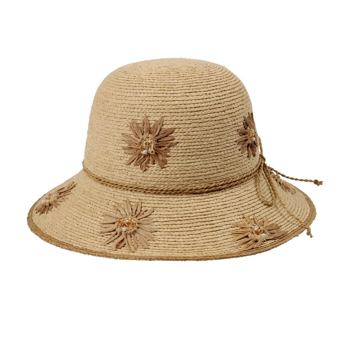 Raffia Flower Bucket Hat