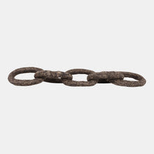 Paper Mache 5-link Chain, Rustic Brown