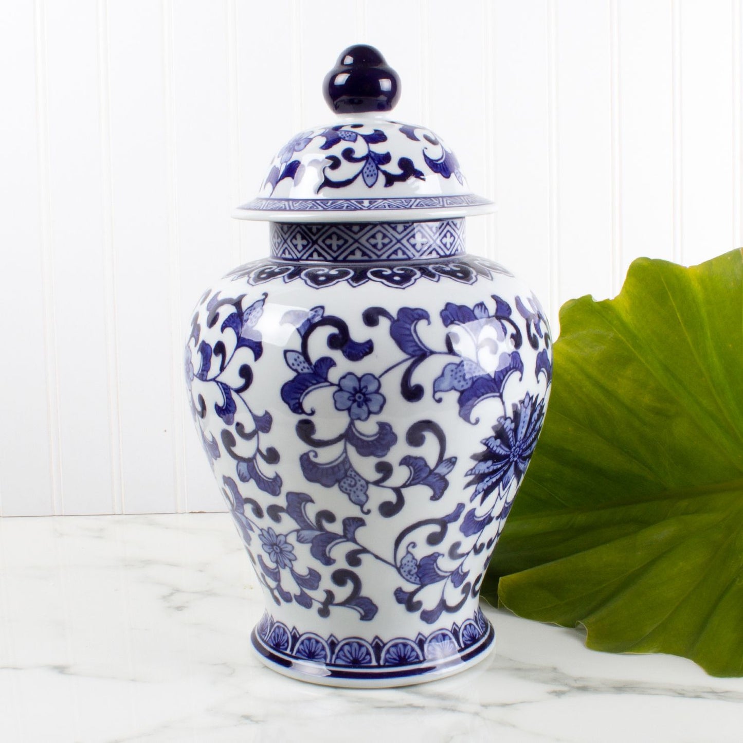 Extra large blue ginger jar