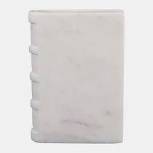 Marble Book Object, White