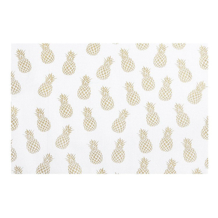 Pineapple Vinyl  Gold Placemat