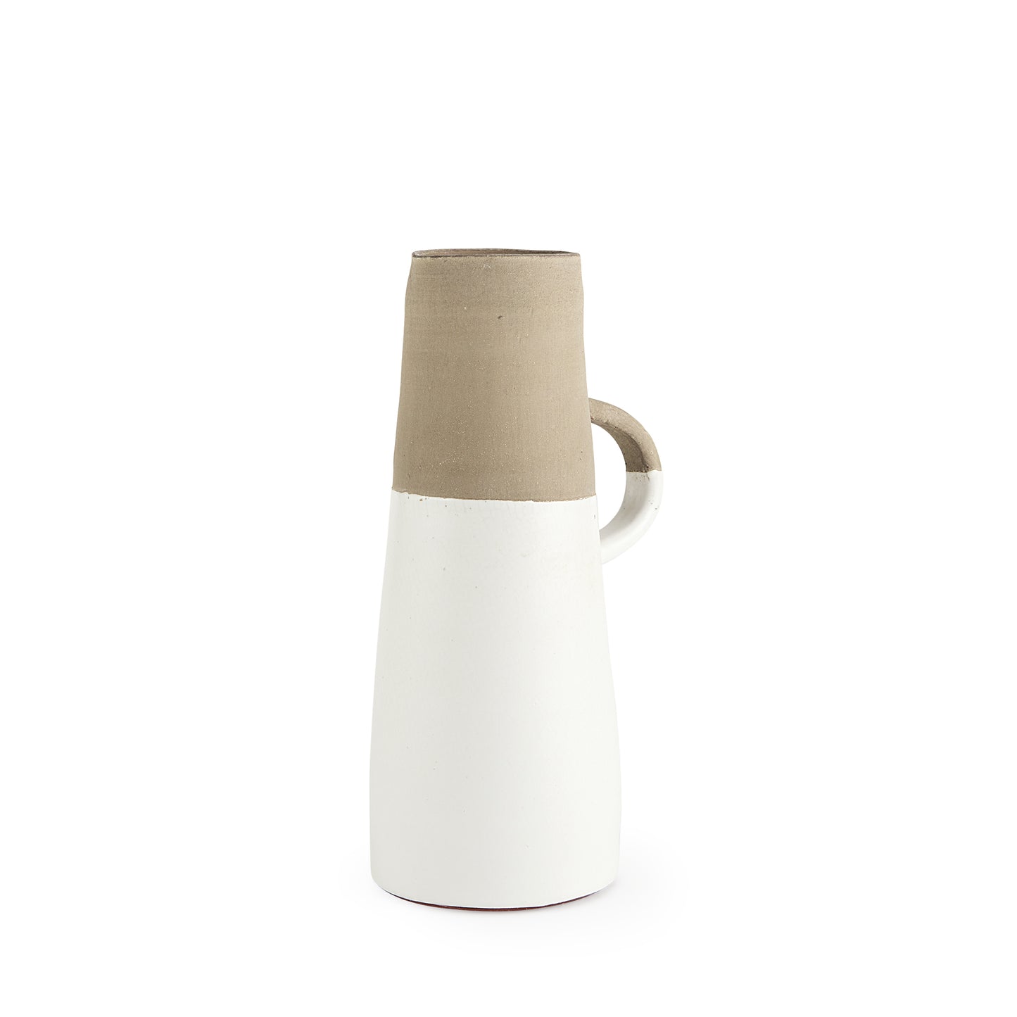 Garand Two-Toned White Natural Ceramic Jug